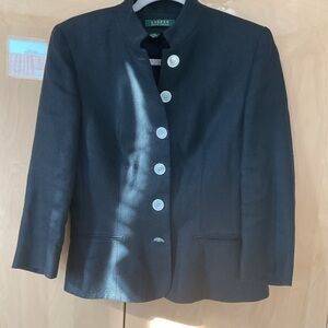 Lauren Ralph Lauren Black Linen Jacket